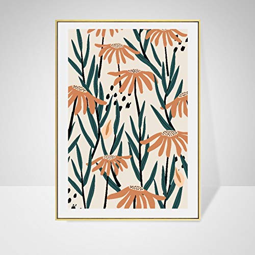 Tableau abstrait floral 40x60cm pour sublimer votre salon moderne