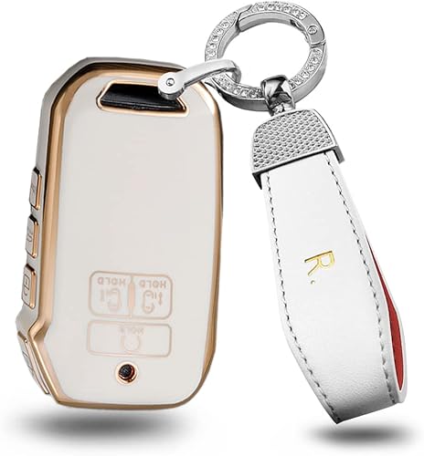 Miniatura 5 de ontto Funda para llavero de 7 botones compatible con Kia Carnival 2021 2022, cubierta de llave inteligente suave y brillante, protección completa,