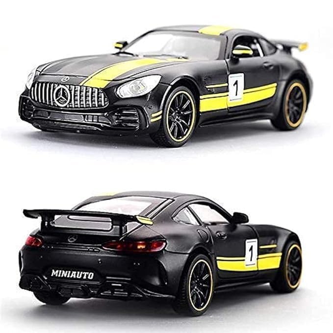 PEPSTTER 1/32 Model Car Zinc Alloy Pull Back Toy Diecast Toy Cars with Openable Doors, Sound and Light for Kids Boy Girl Gift(Multi Color)