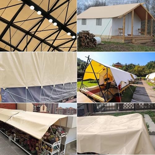 Lona impermeable 500g/m² resistente con ojales metálicos 7