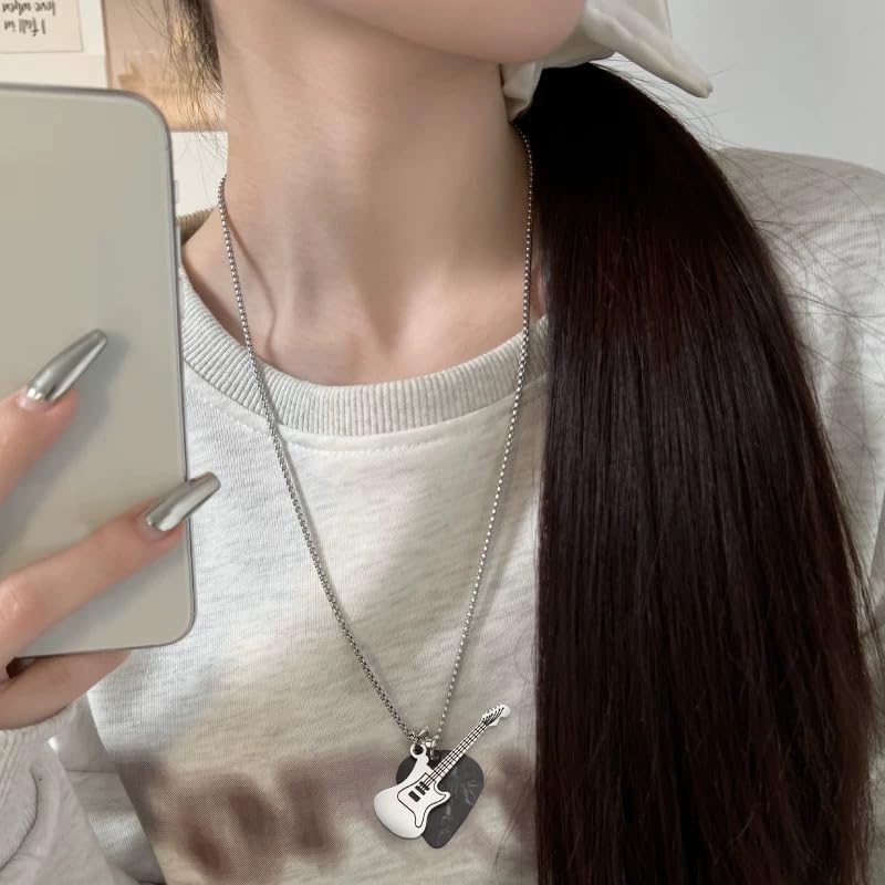 ShiQiao Spl Guitar Pick Necklace for Women Men Music Lovers Birthday Gifts for Guitar Lovers Music Necklace for Women Men Musical Necklaces for Musician Guitarist Appreciation Retirement Gift4