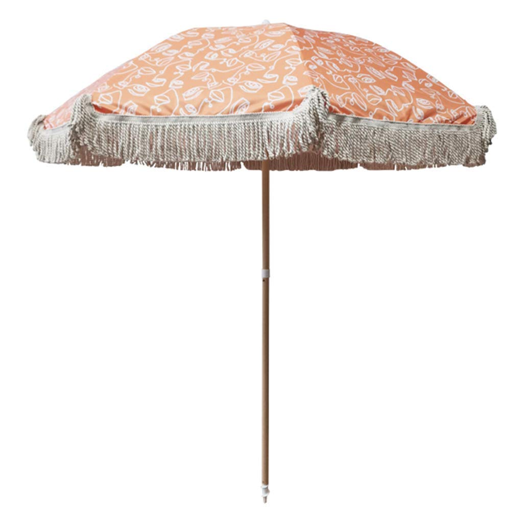BTYDKL Sombrilla de jardín pequeña Sombrilla para exteriores Sombrillas con borlas para patio de playa Sombrillas con función de inclinación, resistente al agua y prot