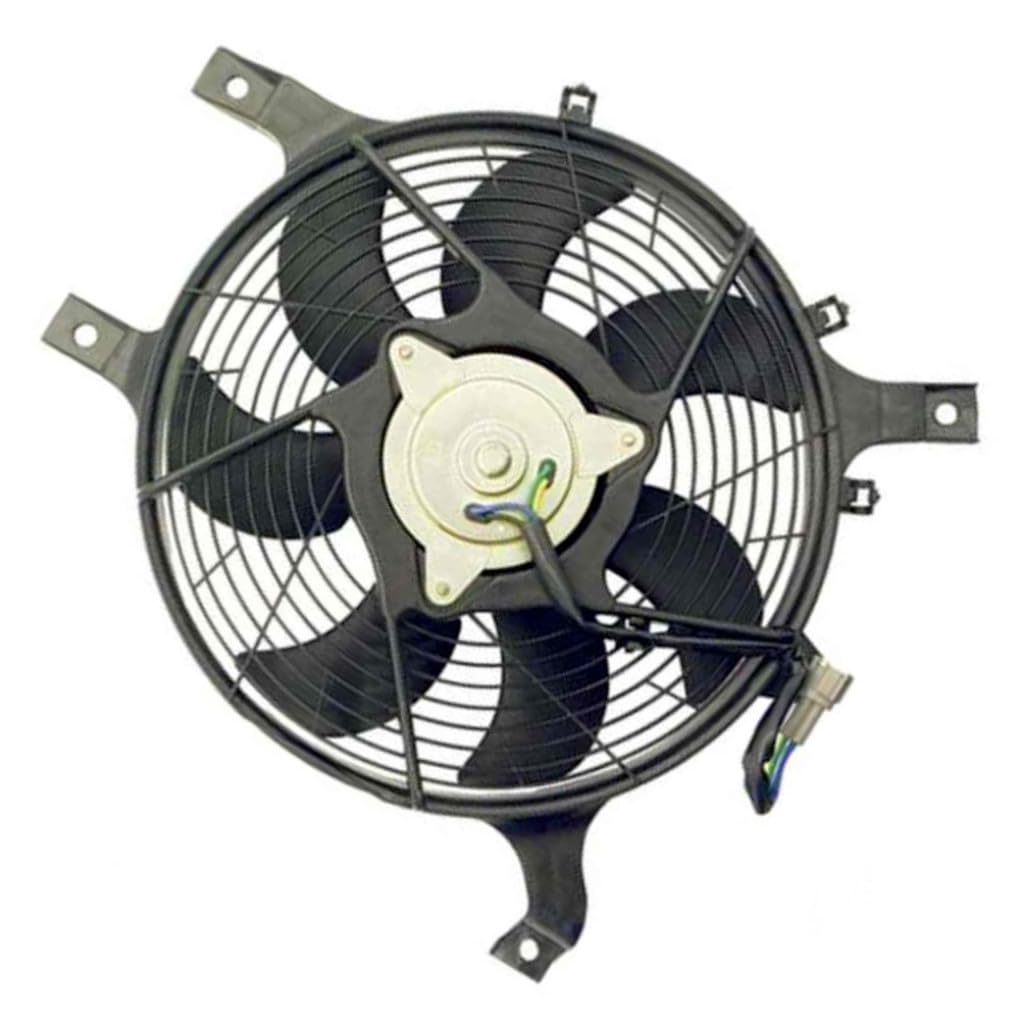 KarParts360 for Nissan Frontier 1999 2000 A/C Condenser Fan | Plastic Material | Male Connector | Brushed Mount Type | 4 Terminal | Replacement for 92120-4S100
