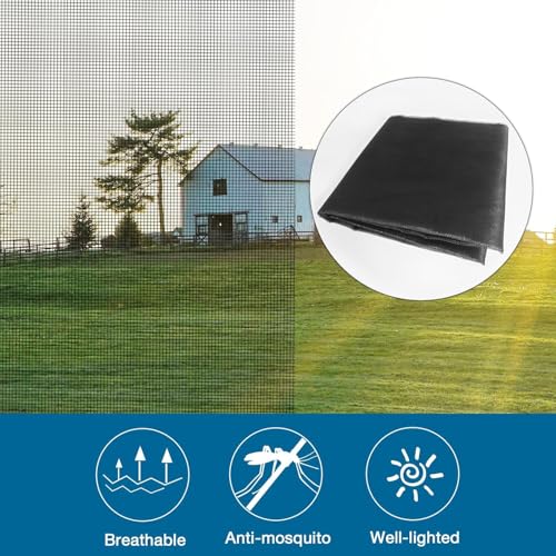 Image of Artlicious 120 GSM Fiberglass Windows Mosquito Net Roll for Balcony Door etc. DIY Cut to Any Size, for Small & Big Windows. Highly Durable and Best in Class Size (Black (4x10ft))