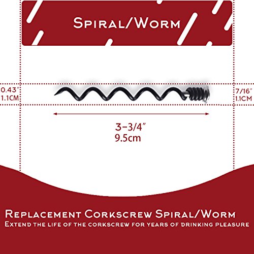 Best Replacement Corkscrew Spiral/Worm for Vertical and BestUtensils Wine Opener (2 Pack) - Image 3