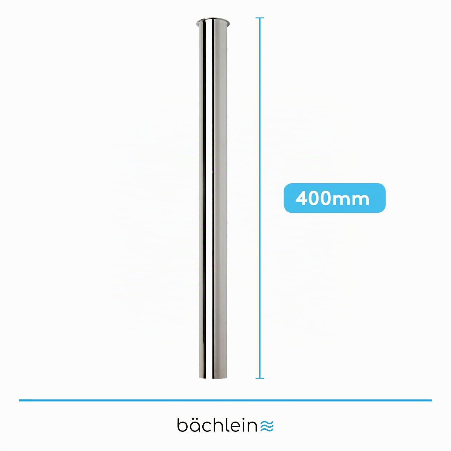Bächlein Tubo de Inmersión para Sifón Universal - Extra largo 400 mm - Cromado