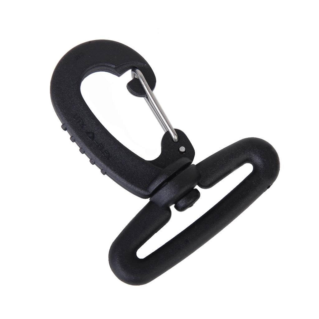 Plastic Rotary 38mm Strap Backpack Bag Hook Clasp Clip Hanger Black-image-21