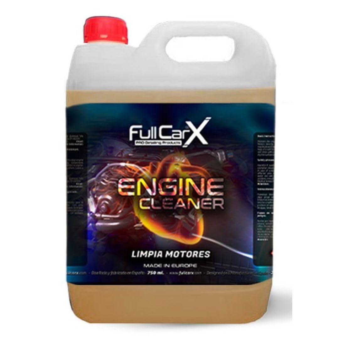 AutoFullCar – FullCarX Engine Cleaner 5 Litros Limpia Motores Coche Desengrasante Profesional Motor Suciedad Incrustada Seguro Detailing Renovador Limpieza Eficaz y Potente