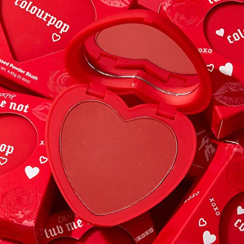 Colourpop "Luv Me Not" Matte Blush - Pressed Powder Blush - Heart Shaded - Full Size - New in Box