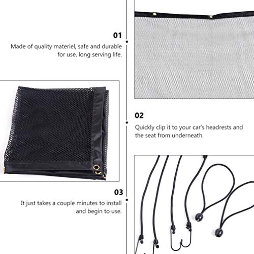 VICASKY 2Pcs Cão Carro Net Barreira Pet Automotivo Crianças Cão Barreira Barreira Net de Volta Assen