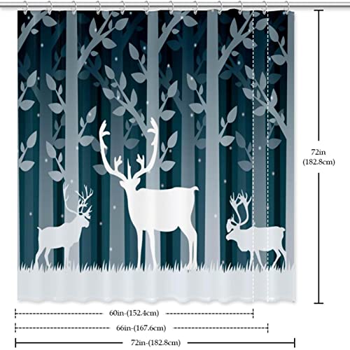 Rideau de douche caribou imperméable pour éviter les éclaboussures au sol - 7