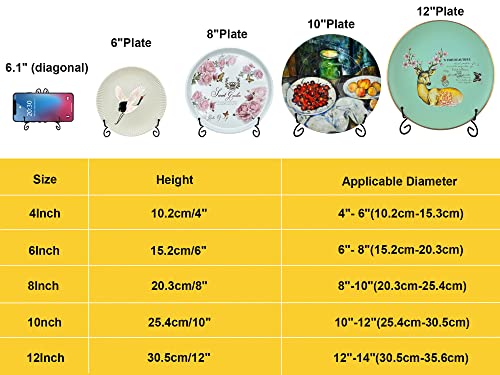 Svenjbb Black Iron Plate Stand, 10 Inch Plate Holder For Display, Small Metal Plate Display Stands For Cookbook, Picture Frame, Photo, Decorative Plates (10 Inch, 1 Pack) #TOP2