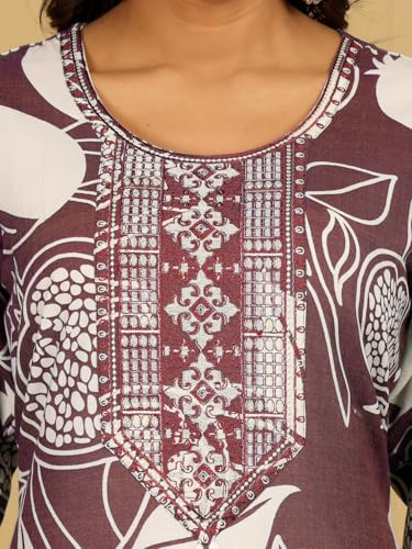 Image of Varanga Women-Gota Detailed Ethnic Floral Printed Kaftan & Trouser