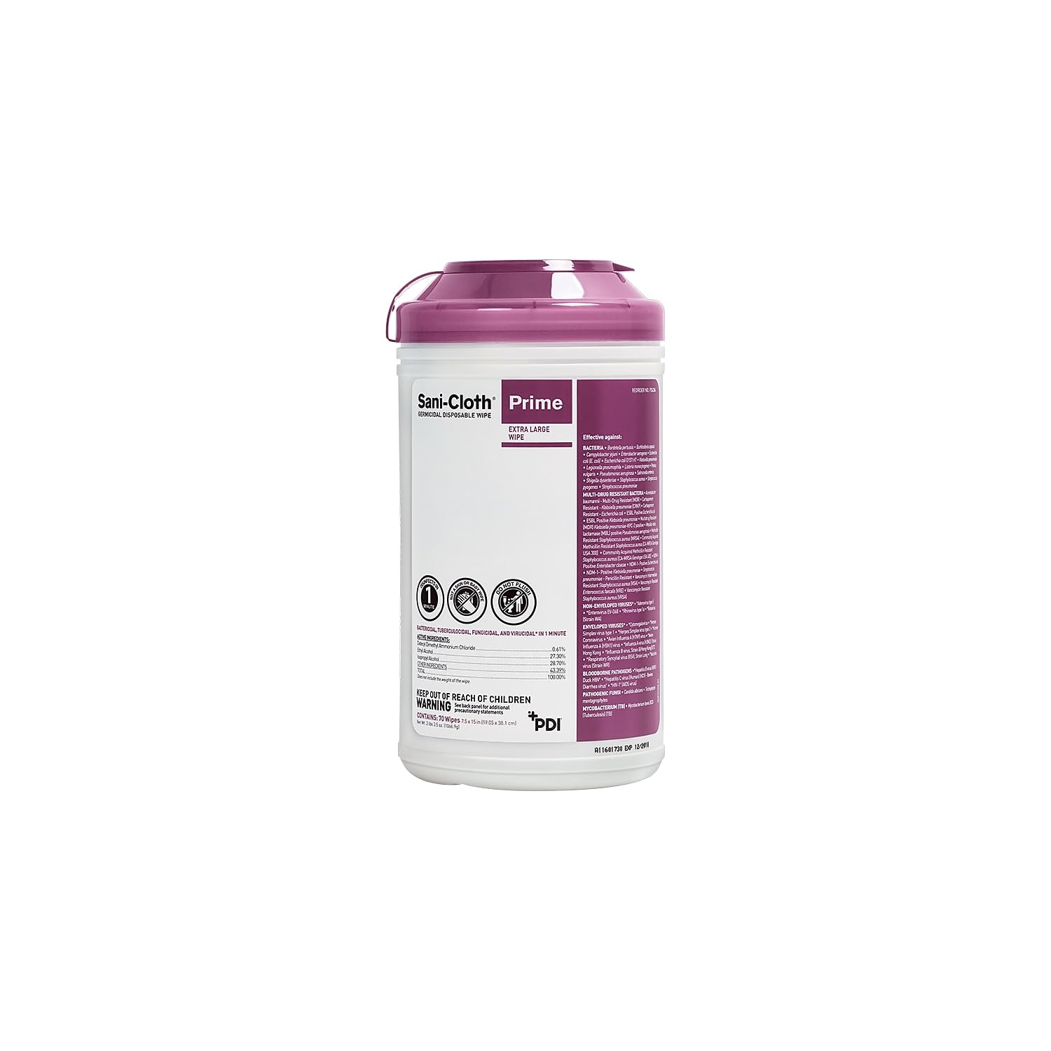 Amazon.com: PDI P24284 Sani-Cloth Prime Germicidal Wipe, 7.5