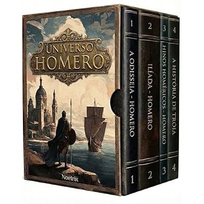 Universo Homero - 4 Livros - Guia Definitivo da Literatura Grega: Troia, &Eacute;picos e Mitologia Cl&aacute;ssica: Guia de Leitura + A Odisseia - Il&iacute;ada - Hinos Hom&eacute;ricos - A Hist&oacute;ria de Troia