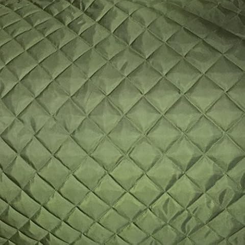 Olive Quilted Fabric Lining 2IN Box Material Dress Clothing Upholstery Jackets Cover