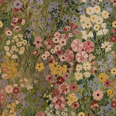 Vintique Floral Wallpaper Peel and Stick Boho Wall Paper Removable Waterproof Green Petal Pattern Contact Paper for Bedroom, Bathroom, Home Wall 17.3" x 118"