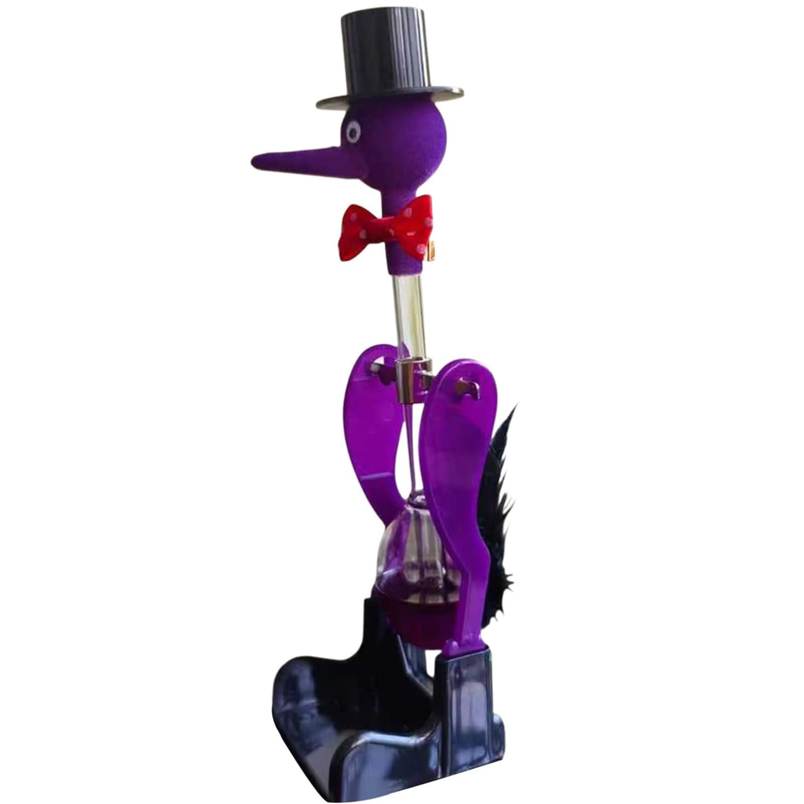Novelty Drinking Water Bird Toy, Perpetual Motion Bobbing Glass Duck, Drinking Bird Perpetual Motion, Glass Bobbing Duck Novelty Ornament, Educational Physics Toy & Prank Decoration (C-3)