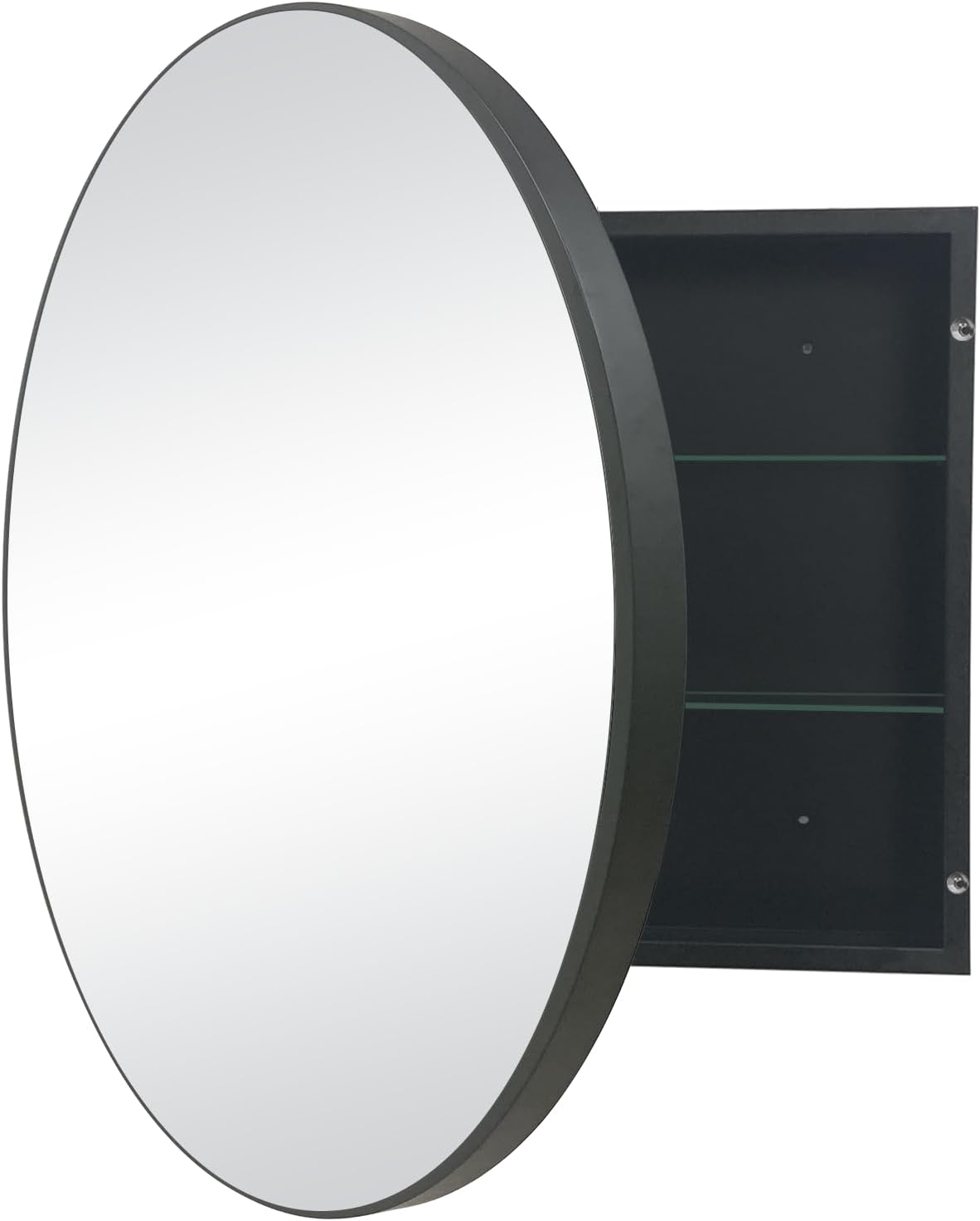 SDK Round Bathroom Mirror Bathroom Wall Storage