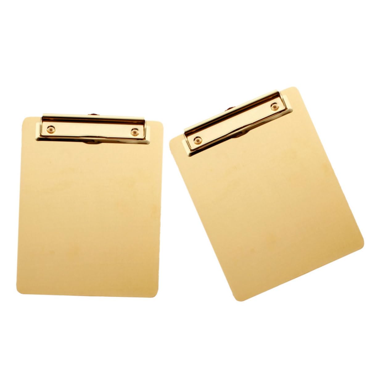 Operitacx 2 Stück Klemmbretter aus Edelstahl A5 mit Goldener Oberfläche Verschleißfest und Elegant zur Dokumentenorganisation im Büro