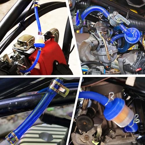 Image of Dirt Bike Gas Fuel Line Hose Fuel Filter for 50cc 110cc 125cc TaoTao Coolster Apollo GY6 Motorcycle Pit Bike Motocross Pocket Bike Chinese Atv Four Wheeler Moped Scooter Quad Go Kart Parts Blue