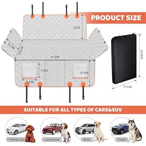   Back-Seat-Extender-for-Dogs-Hard-Bottom-Dog-Car-Seat-Cover-for-Back-Seat-BedAnti-Scratch-Dog-Hammock-for-Car-TravelBackseat-Portable-Car-Camping-Pad-for-SUV-Truck