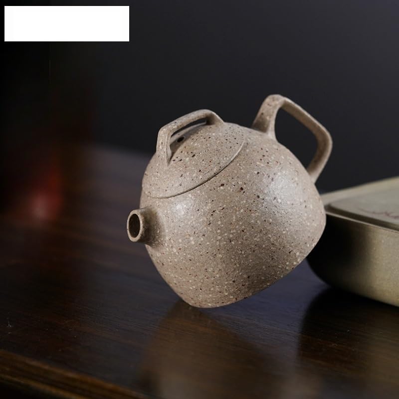 Teiere Teiere in Argilla Viola da 130 ml Pentola Fatta a Mano Minerale Grezzo Sabbia Grossa Giada Bianca Segmento Fango Bollitore Set da tè Cinese Zisha Teiera