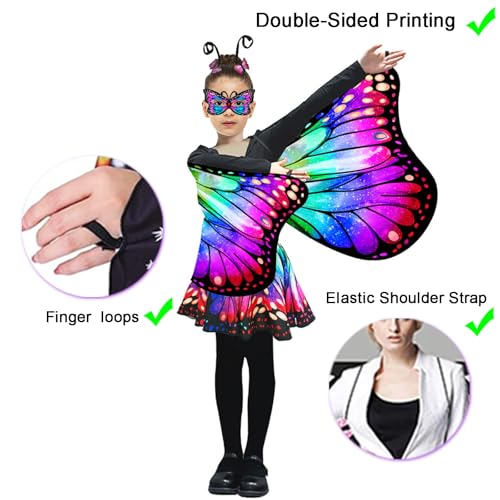 Disfraz de Mariposa para Niñas con Alas y Falda Tutu miniatura 6