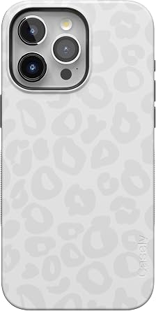 Casely iPhone 15 Pro Max Case | Into the Wild | White Snow Leopard | Bold Protective Design | Compatible with MagSafe
