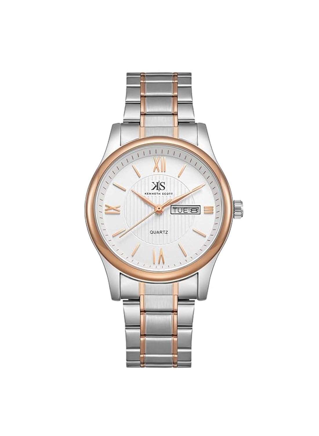 Kenneth Scott Mens Japanese Quartz Movement Watch, Analog Display and Bracelet Strap - K23029-KBKW, TT/RG, TT/RG, Bracelet (B0CP46WPWP) Amazon Price History, Amazon Price Tracker