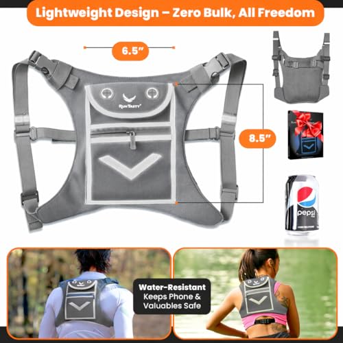 Gray Running Mini Backpack Vest
