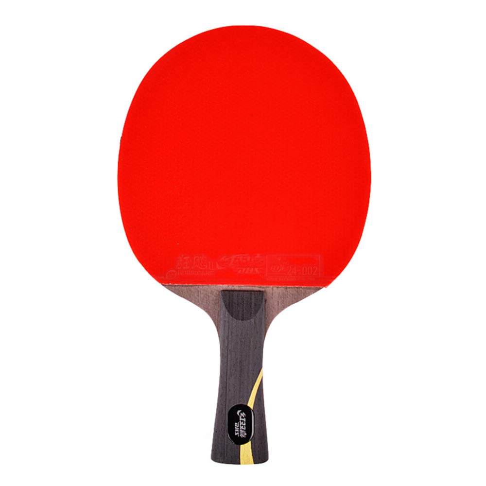 Mazza da ping pong professionale, racchetta competizione con custodia/marrone/manico lungo(Grey,Short Handle)