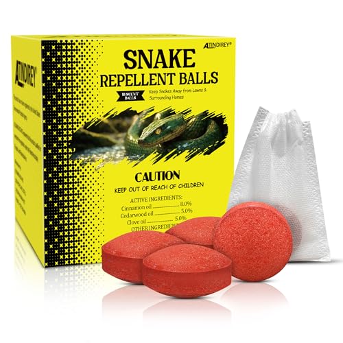 Atindirey Snake Repellent for Yard Powerful,Snake Away, Keep Snakes Away for Outdoors Pet Safe,Copperhead Rattlesnake Repellent (12, Yellow)