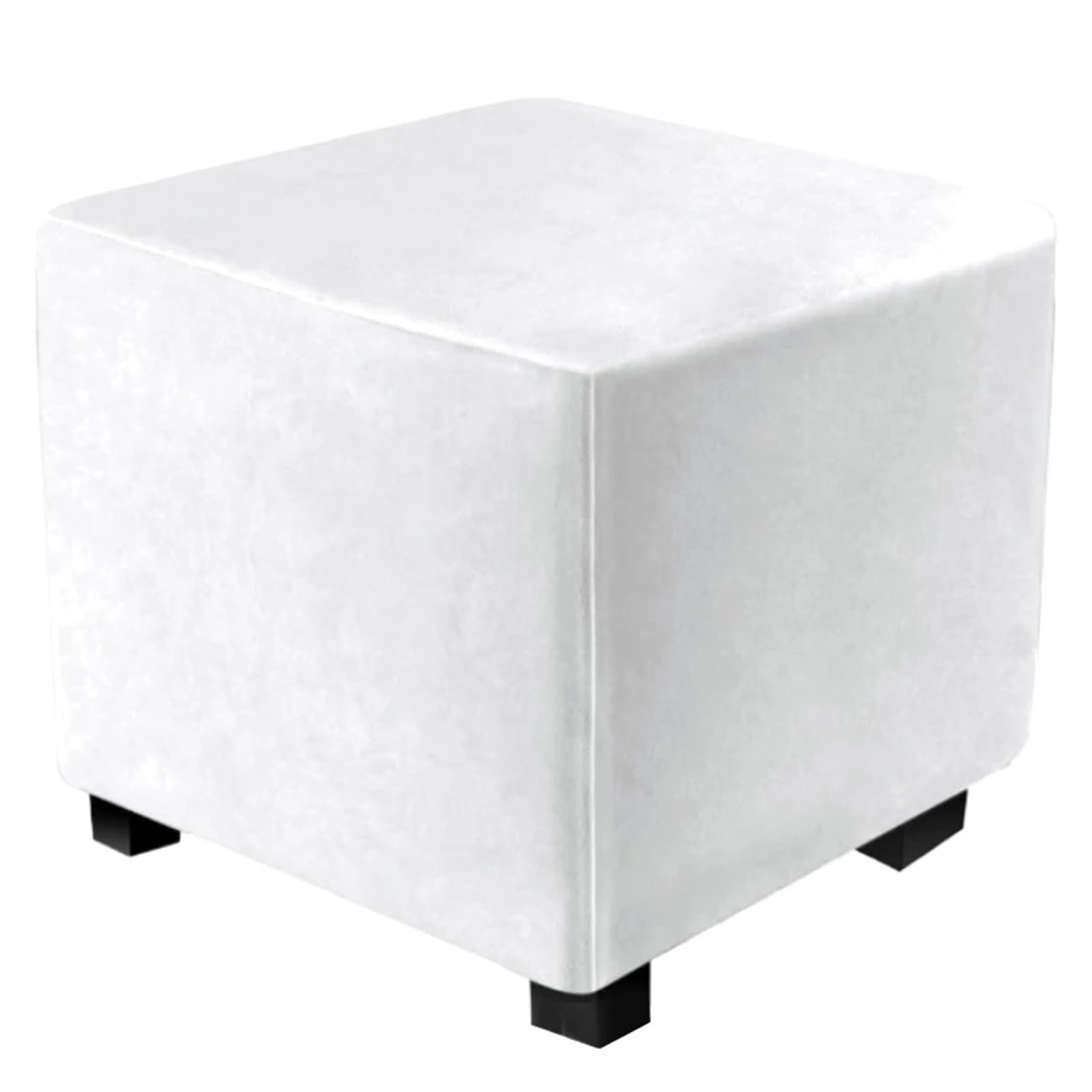 YXINAER Foot Stool Cover All-inclusive Square Elastic Velvet Footstool Covers Protector Sofa Footrest Slipcover for Living Room(A1 Ottoman Cover,L)