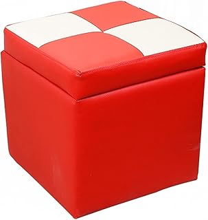 Foot Stool Footrest Stool - Storage Stool, Home Sofa Stool, Shoe Bench/Bed End Stool/Artificial Leather,for Home, DIY,30x30x32cm (Color : D) (Null B) (F)