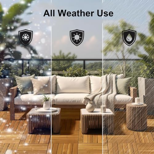 Baldosas entrelazadas WPC de terraza de 1m2 con suelo antideslizante para balcones 3
