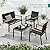 Best Choice Products 4-Piece Outdoor Textilene Patio Conversation Set, Backyard Furniture w/Loveseat, Coffee Table, Steel Frame - Black/Black
