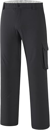 BASSDASH Pantalones cargo de pesca para hombre, resistentes al agua, de secado rápido, ligeros, UPF 50+ para senderismo al aire libre, pantalones de