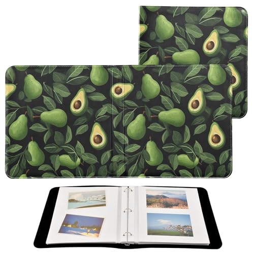 Álbum de Fotos Self Adhesive DIY Scrapbook ÁLBUM Verde Hoja de Aguacate 3 Anillos, 40 Páginas, 8x10 para Memorias miniatura 2