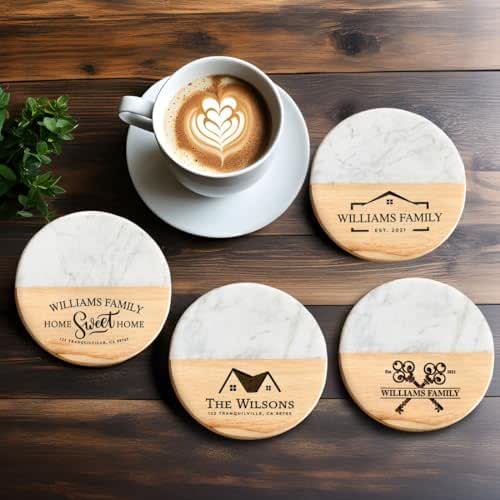 Personalized Coasters House Warming Gifts New Home, Drink