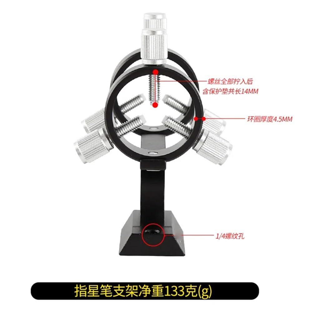 Accessori per telescopi Supporto puntatore laser regolabile Anello cercatore Base mirino da 35 mm Accessorio telescopio Oculare per telescopio(Schwarz)