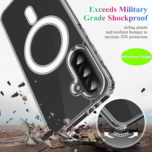 Image of CaseLord Back Cover for Samsung Note 10 Plus | MagSafe Compatible | Shockproof Transparent Case | Slim & Protective Bumper Cover | Anti-Scratch, Wireless Charging Support (White Edges-23226)
