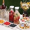 NETANY Plastic 50 Oz Water Carafe with Flip Top Lid, Set of 2 Square Base Juice Containers, Clear Plastic Pitcher - for Water, Iced Tea, Juice, Beverage, Cold Brew and Mimosa Bar - HAND WASH ONLY