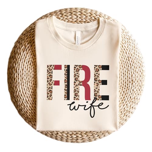 Fire Wife Shirt, Firefighter Wife, Fireman Wife T-Shirt, Fire Department, Leopard/Cheetah, Fireman Appreciation, Unisex Graphic Tee4