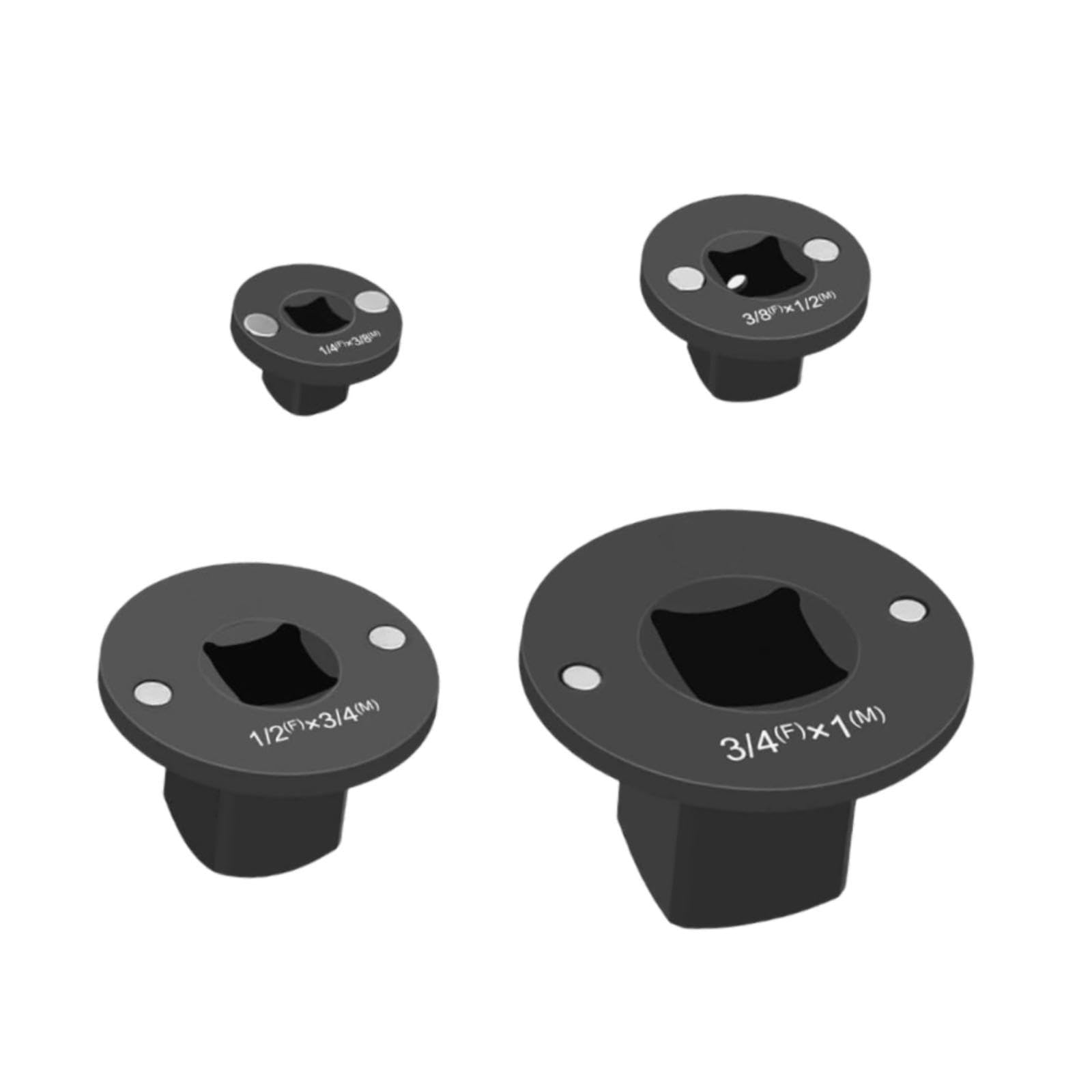 4 Pièces Adaptateur Douille Faible Profil Set Adaptateur Cliquet Réducteur Acier Carbone Résistant Convient pour Réparation Automobile Atelier Bricole