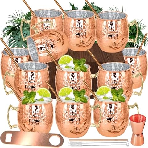 Moscow Mule Copper Mugs Set of 12 Cover