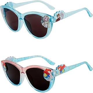 2 lentes de sol para niños, diseño de sirena, para niños, con protección UV400 de 3 a 10 años