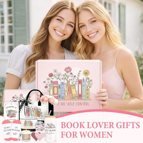 Image of Book Lovers Gifts for Women Bookish Gifts for Book Lovers Women Books Accessories for Reading Lover Books Club Gift for Reader Cool Bookish Themed Items Set Bookworm Stuff Presents for Librarian, Girl