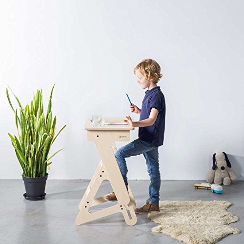 Image of My First Standup Kids Desk, Teach Healthy and Active Study Habits Early, The Desk That Grows Up with Your Kids, Suited for Ages 6 to 12 Years, Easy No-Pinch Adjustments in 1.5 inch Increments