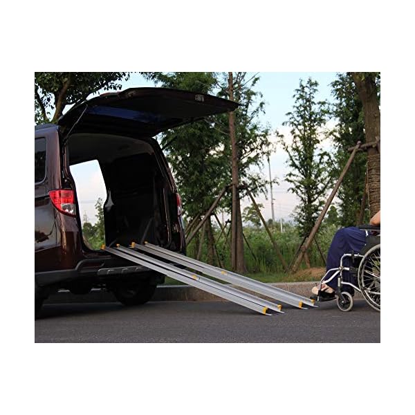 TECH-CRAFT Universal Alu-Ladeschiene 152cm 2er-Set Auffahrrampe Rollstuhlrampe